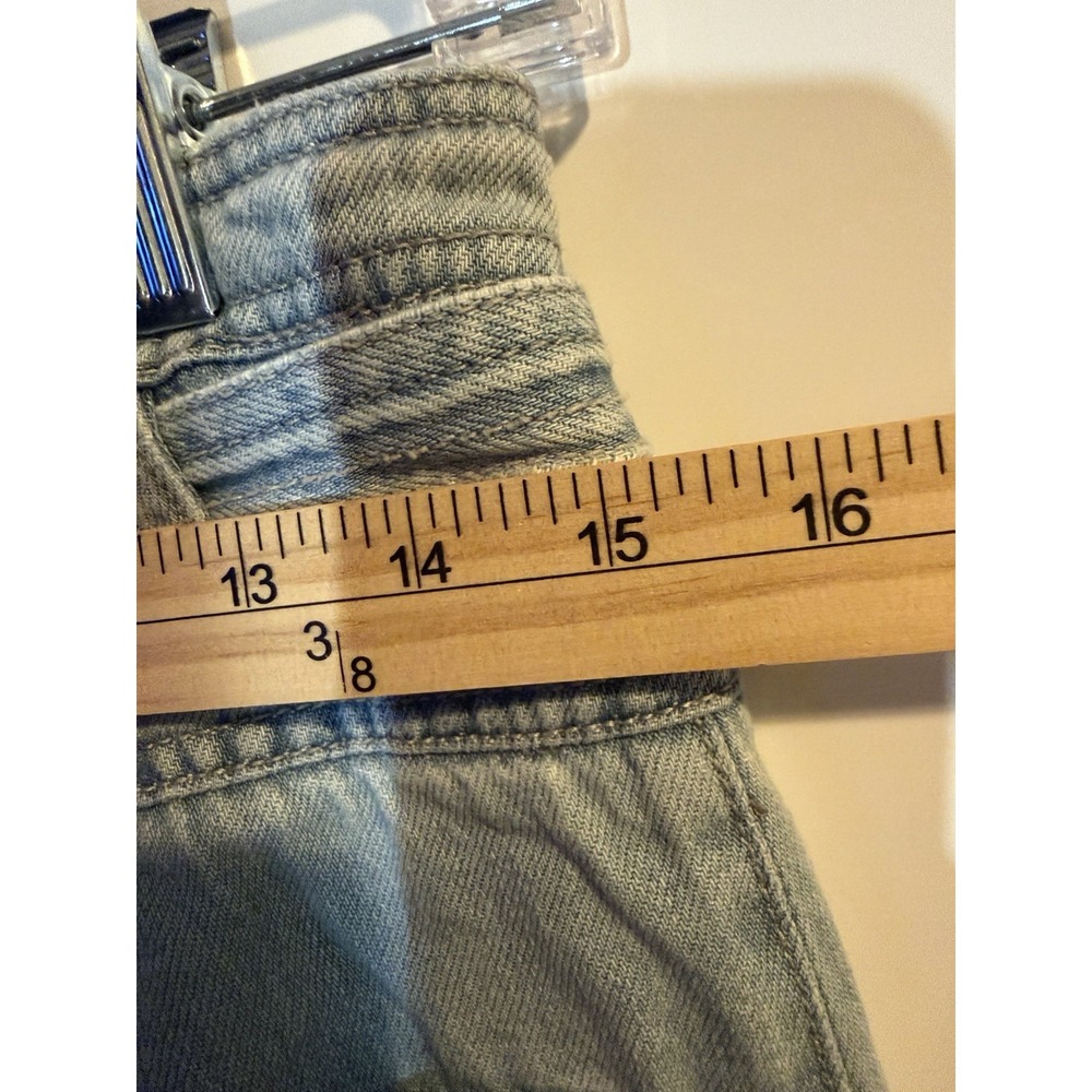 Free People Women's Light Wash Wide Leg High Rise Denim Jeans Size 26 Raw Hem - Picture 8 of 9